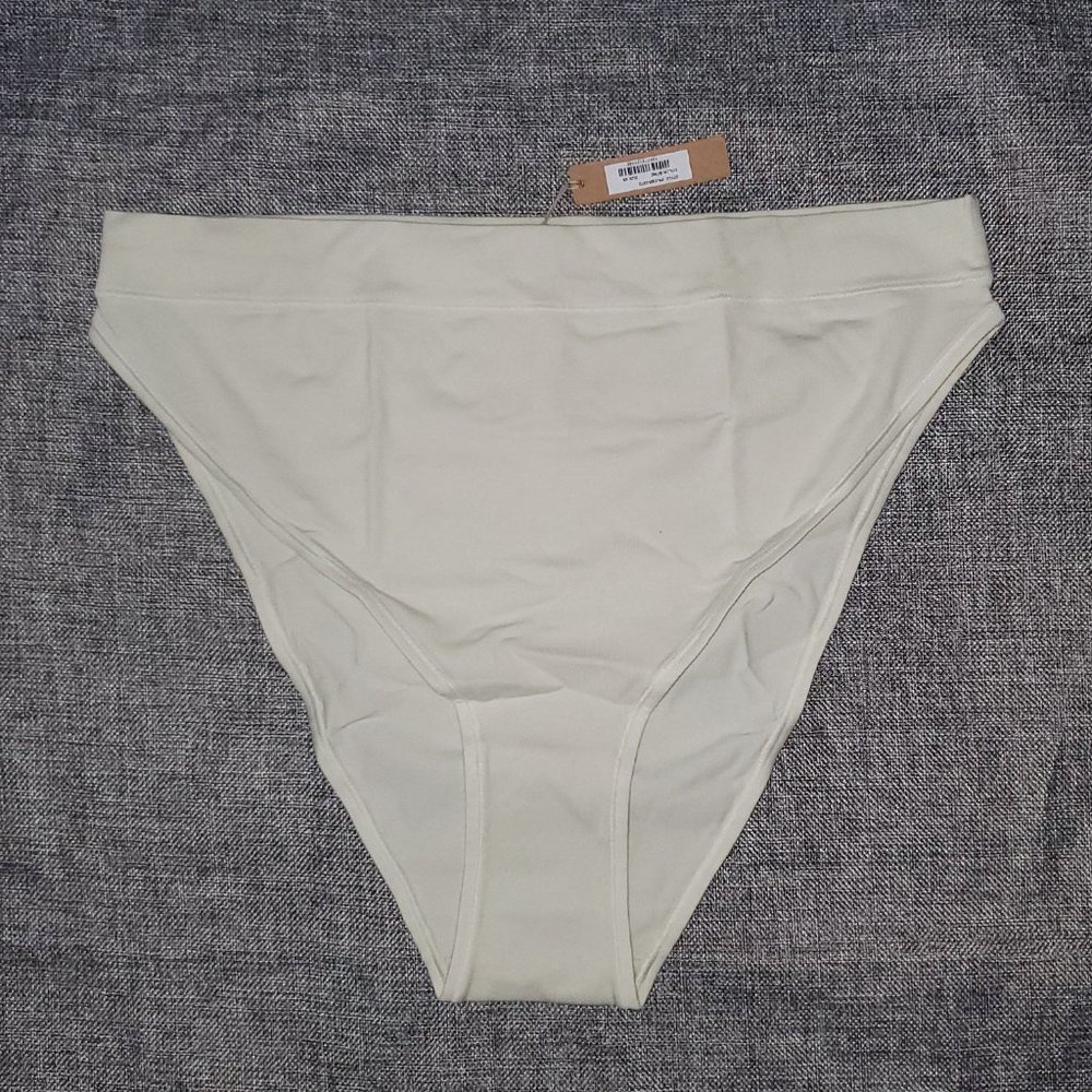 NWT SKIMS 4X Cotton Jersey Cheeky Tanga BONE